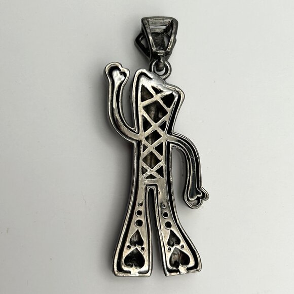 Vintage Gumby Rhinestone Pendant Sparkling Crystal Pop Culture Character Jewelry - Picture 4 of 14